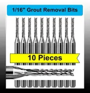 1/16" Grout Removal Bits Tool for Fine Grout Lines Dremel 1/8 Shank (TEN Pieces)