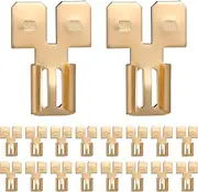 Gatuida 50pcs Dual Spades Connectors Quick Disconnect Electrical Two Way Wire Terminal Brass Terminal Connectors Wiring Connectors