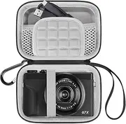 T Tersely Camera Carrying Case for Canon PowerShot G7 X Mark III/II、Canon SX740 HS/IIXUS 285 HS, Protective Camera Storage Trave Bag,Mesh Bag Fits Batteries, Cable, Memory Card, Card Reader (Black)