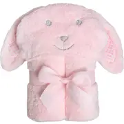 Ollie & Paige Kids/Children Hooded Bath Towel/Wrap Tessa The Bunny Pink