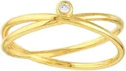 [JewelryWeb] 14ct Yellow Gold 1 Diamond 1.5tcwxring Bracelet - Length Options: 15 18 20