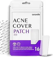 Avarelle Clear Cover Patch FIT (16 Count) Absorbing Hydrocolloid Spot Treatment with Tea Tree Oil, Calendula Oil and Cica, Vegan, Cruelty Free (Rectangular / 16 PATCHES)