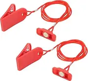 Treadmill Safety Key, 2Pcs Treadmill Magnet Security Lock, Universal Fit Most Treadmill Requiring Round Key, Auto Protection Running Machine Security Stop Lock Replacement