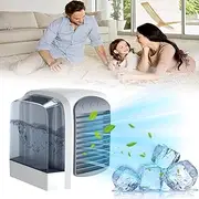 Polar Cooling Portable Air Conditioner - 2025 Upgraded Polarcooling Portable Ac with 3 Wind Speeds & 3 Cool Mists, Rechargeable Personal Mini Air Conditioner Fan for, Bedroom, Office, Camping (Grey)
