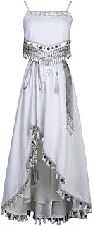[TTYAO REII] Miao Ethnic Princess Hanfu Dress Elegant Traditional Outfit with Tassel Hem Camisole Skirt for Stage Photo