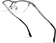 FONEX Colorful Pure Titanium Glasses Frame Men Semi Rimless Square Eyeglasses Eyewear