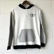 Epic Threads White Colorblock Long Sleeve Pullover Hooded Jacket Boys Large