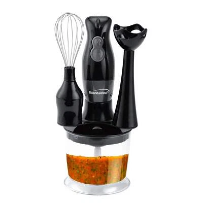 Brentwood HB-38BK 2 Speed Hand Blender w Balloon Whisk in Black