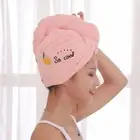 Hair Towel Women Magic Microfiber Shower Bathroom Bath Hat Solid Towel Quick-dry