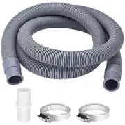 Drain hose extension for washing machines,2 m drain hose universal washing machine hose,drain hose dishwasher extension Grey