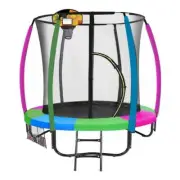NNEDSZ Classic 6ft Trampoline Free Ladder Spring Mat Net Safety Pad Cover Round