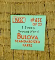 Genuine Bulova 9ASC GF 23 Sweep Second Hand Watch Part 65C NEW OLD STOCK
