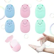 Travel Soap Sheets - 300 Mini Soap Flakes - Green, Blue, Pink - PP Material - Irregular Shape - Ideal for Travel, Camping, Shower