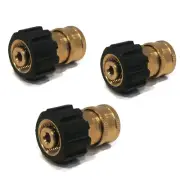 (3 Pack) M22 FPT X 3/8" Quick Connect Coupler for MTM Hydro 24.0448, 240448