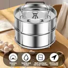 Stackable Steamer Insert Pans with Handle Lid 304 Stainless Steel Pot AmxAi
