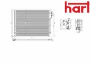 ENGINE CONDENSER AC 616 782 HART I