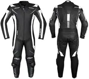 A-PRO Leather Suit CE Armored Cowhide Mororcycle Motorbike Quality Black 50