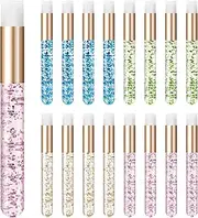 Kirecoo 17 PCS Lash Shampoo Brushes - Brush for Eyelash Extensions, Glitter Crystal Brushes for Cleansing, Nose Pore Deep Cleaning, Wash and Bath