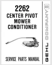 Gehl 2262 Center Pivot Mower Conditioner Service Parts manual 40 Pages