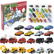24 Days Christmas Countdown Calendar with Pull-Back Cars Vehicles Holiday Gift-Style 2