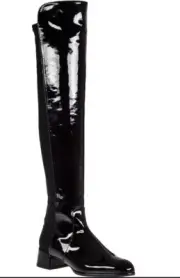 Stuart Weitzman Z118112 Fifo Women's Black Patent Over The Knee Boot Size 10.5M
