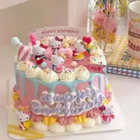 在飛比找ETMall東森購物網優惠-kt貓主題蛋糕裝飾擺件網紅小仙女小公主女孩美樂蒂生日插件插牌