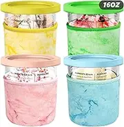 Ice Cream Neoprene Sleeve for Ninja Creami Deluxe Pints | 4 Pack Reusable Reusable Insulated Ice Cream Sleeve | Compatible with NC-500 NC501 Series Creami Deluxe Ice Cream Makers