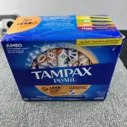 Tampax Pearl Tampons Super Absorbency Leakguard Braid Unscented 50 Ct