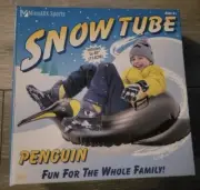 MinnARK Sports Penguin Snow Tube: Inflatable Snow Toy for Kids, Winter Sled 45"