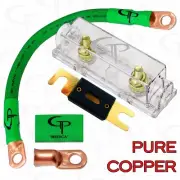 100 AMP ANL Fuse Holder INLINE Block BATTERY INSTALL KIT 1/0 AWG GAUGE COPPER G