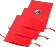 Generic 3pcs Skipping Rope Storage Belt Mesh Bag Drawstring Bags Baggies Jumping Rope Jump Rop Wedding Favor Bags Treat Bag Drawstring Pouches Bags Reusable Candy Bags Small Bag Fabric Red