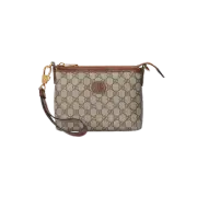 Gucci Messenger Bag with Interlocking G Beige Ebony Supreme