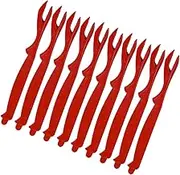 MOLUCKFU Ergonomic Crab Fork Shrimp Peeler Kit 10pcs Plastic Seafood Tools Non-Slip Grip for Diners