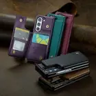 For Samsung Galaxy Z Fold5/Fold4/Fold3/Fold 6 RFID Blocking Leather Wallet Case