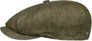 [LIERYS] Millerstown Flat Cap – Plain Hat – Men's – Peaked Cap Made of 100% Linen – Made in The EU – Spring/Summer