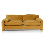 Jordie 3 Seater Fabric Sofa - Ochre