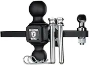 BulletProof Hitches Medium Duty Sway Control Ball Mount with 2" and 2-5/16" Solid Steel Combination Ball Mount Rated to 14,000 lbs.