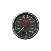 SAAS Speedometer Gauge 0 - 220 KPH 80mm In Dash Black Muscle Series