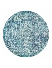[Rug Culture] Evoke Muse Blue Transitional Round Rug