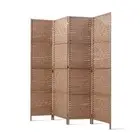 Artiss 4 Panel Room Divider Screen Partition Privacy Fold Stand Woven Natural