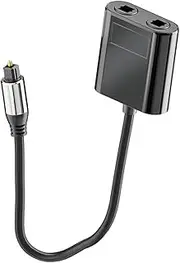 SEWACC Optical Fiber Splitter Out Lightweight Durable Audio Splitter for Home Theater Practical Replacement Optical Cable Connector Enhanced Audio Experience