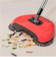 [VATTU] 360 Degree Plastic Swivel Cordless Sweep Drag All-in-1 Sweeper Mop Auto Spin Hand Push Sweeping Broom Floor Dust Cleaning Sweeper