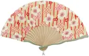 [大西賢製販] Ken Onishi Ripple Women's Folding Fan, 21 Wavy Bone Cloth Fan, Made by Ken Onishi