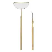 Eyelash Extension Tweezers Set Stainless Steel Knurled Handle Mirror Detacha WTD
