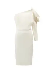 Cream One Shoulder Mini Dress