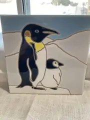 Ciaria Tile Studio Art Ceramic Trivet Penguin Chick Baby Durango Colorado