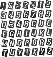 COHEALI 42pcs Letter Template Number Stencil Sticker by Number Mailbox Numbers Stencils for Painting Letter Alphabet Stencils Airbrush Stencils Cake Decoration Stencils Signs Plastic Black