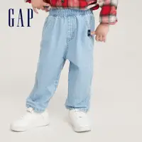 在飛比找蝦皮商城優惠-Gap 男幼童裝 純棉錐形鬆緊牛仔褲-淺藍色(811482)
