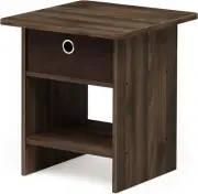Furinno Dario End Table / Side Table / Night Stand / Bedside Table with Bin Draw