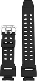 KTKBXUDMUL Silicone Wristband for Casio G-9200 GW-9200/9101/9102/GW9110/9125 Resin Silicone Watch Strap for Men's Sports Bracelet(Black Silver)